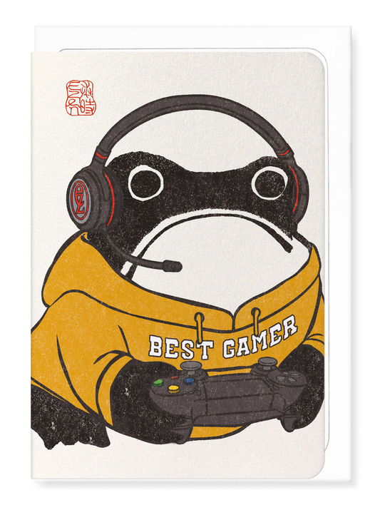 GAMER EZEN FROG: Greeting Card