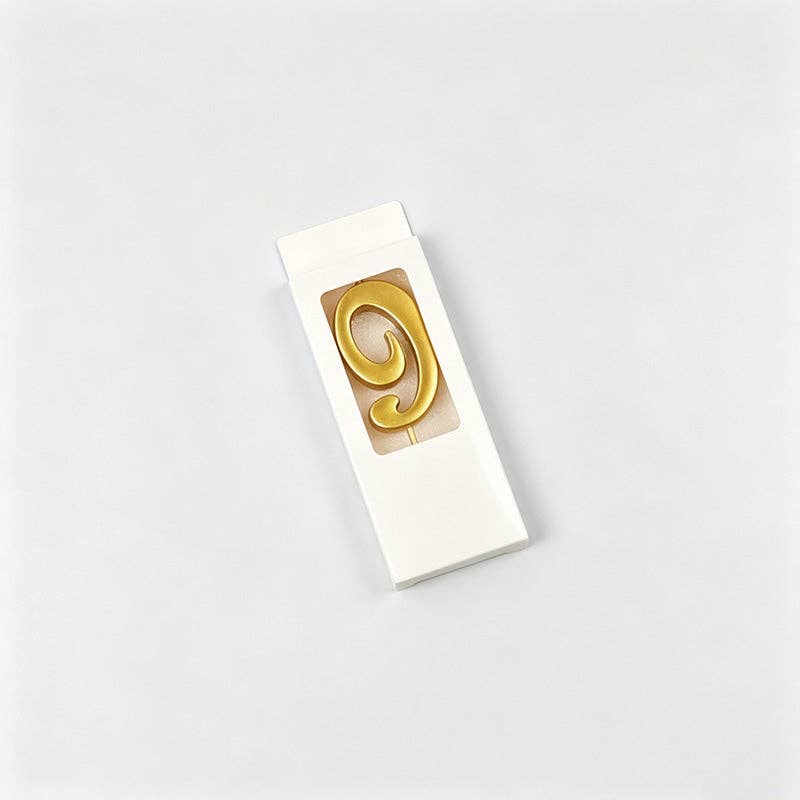 Gold Plated Number Birthday Candles