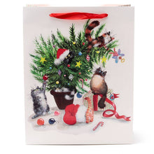 Load image into Gallery viewer, Kim Haskins Christmas Cats Gift Bag Large
