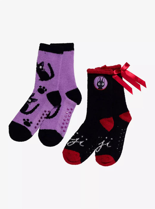Studio Ghibli Kiki's Delivery Service Jiji Ribbon Cozy Slipper Socks 2 Assorted