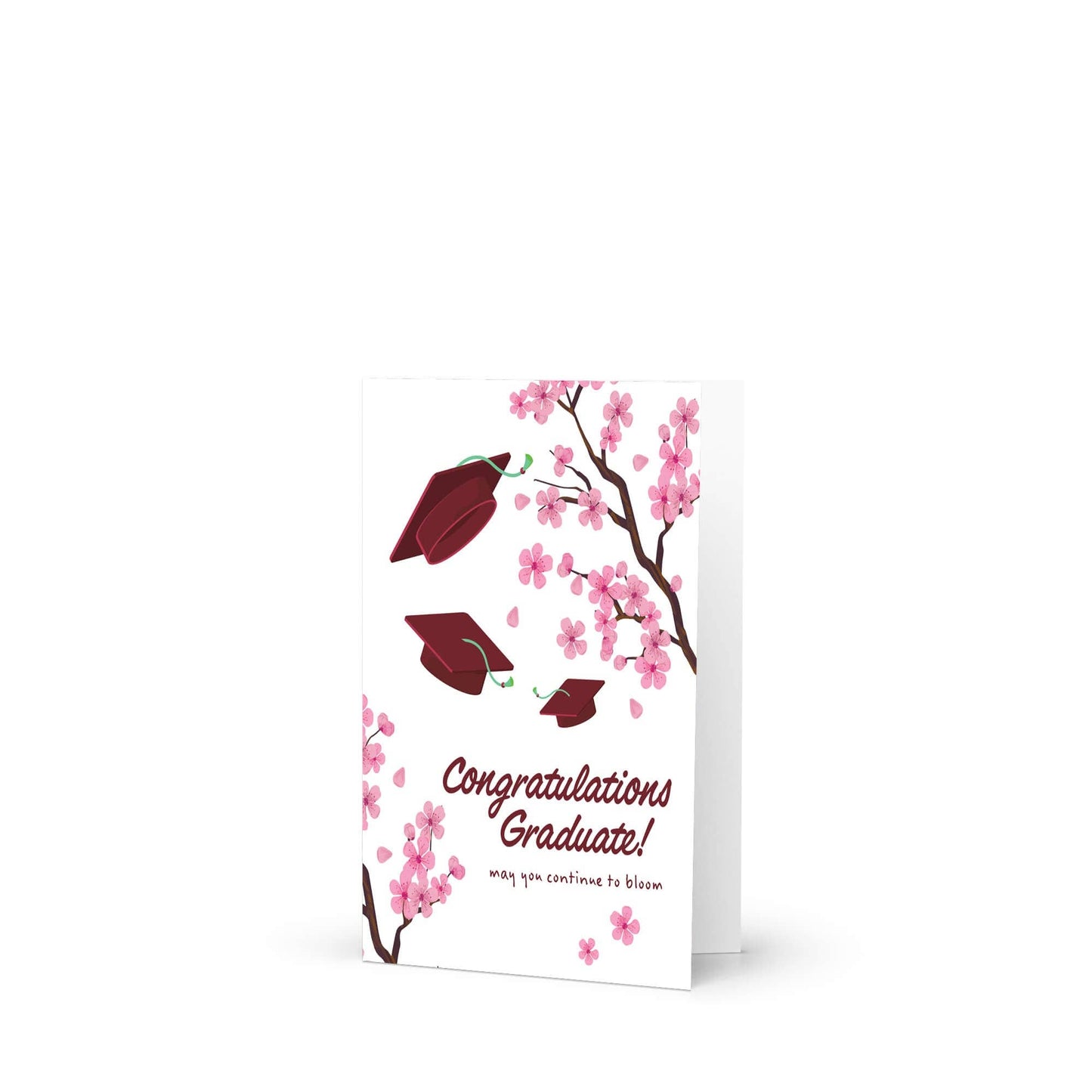Cherry Blossom Graduation Card | Pink Japanese Flower Congrats