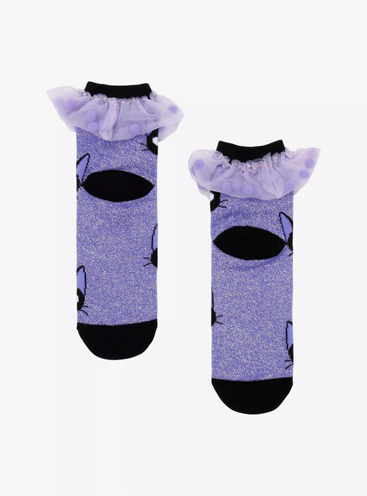 Studio Ghibli Kiki's Delivery Service Jiji Glitter Mesh Ankle Socks
