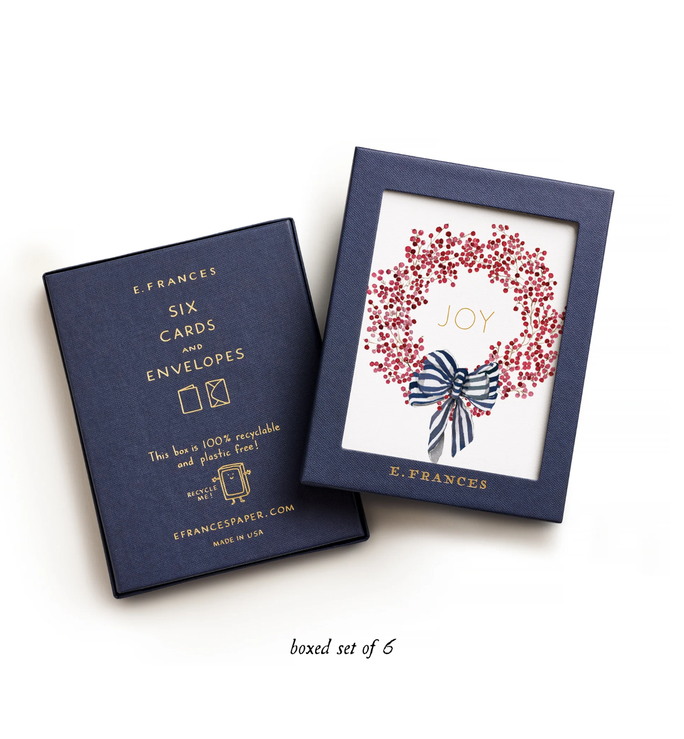 Red Berry Wreath | Joy Christmas Cards