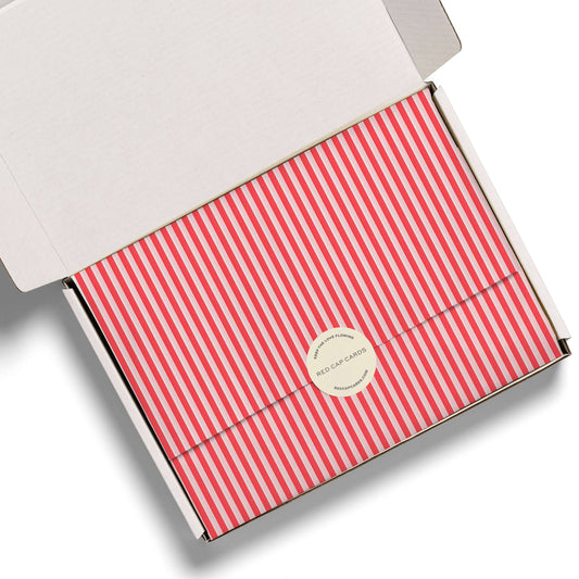 Red Pinstripes tissue paper