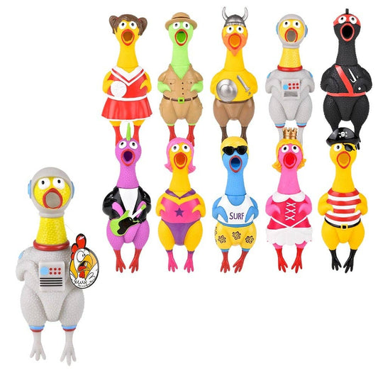 Big Rubber Chicken Collectible Mix 9.5"