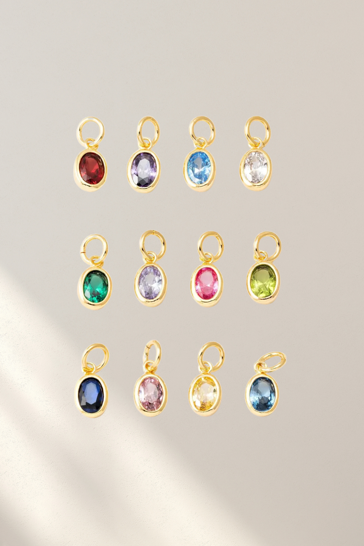 OVAL BIRTHSTONE CHARM