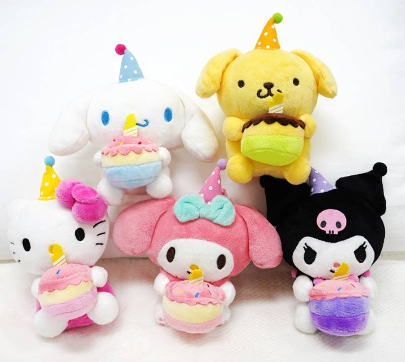 Limited ! Sanrio Party Celebrate Plush Keychain - 13cm