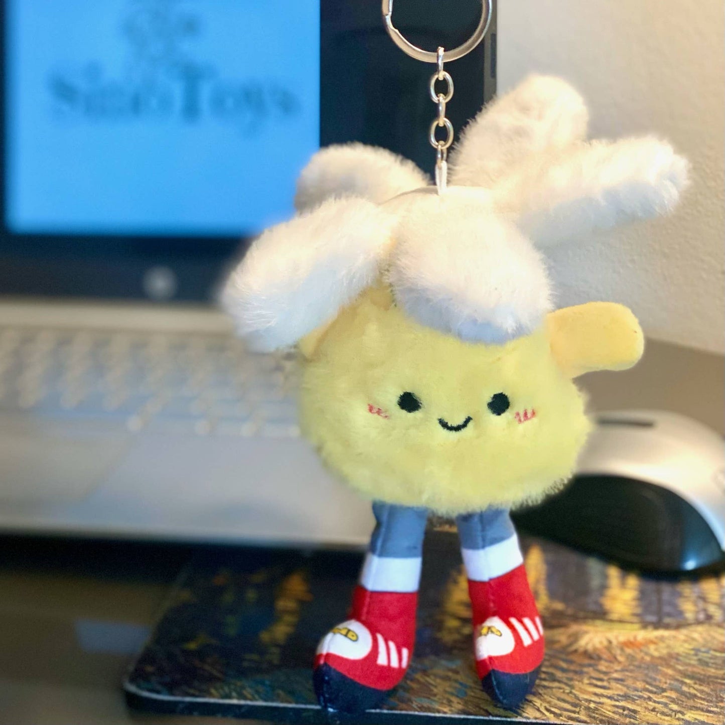 5"  Sports Plush Keychain -basketball, baseball, tennis ball