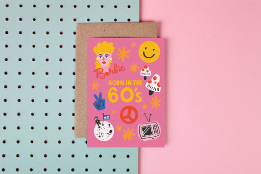 Born in the 60s - Birthday Card - 1960 - Nostalgic Age Card