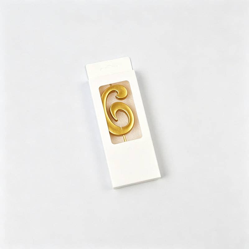 Gold Plated Number Birthday Candles