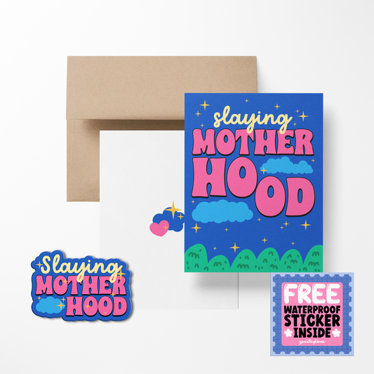 Slaying Motherhood Mother's Day Greeting Card
