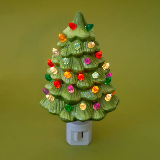 Vintage Tree Night Light | Retro Green
