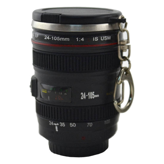 Stainless Steel Camera Lens Shot Glass Key Chain