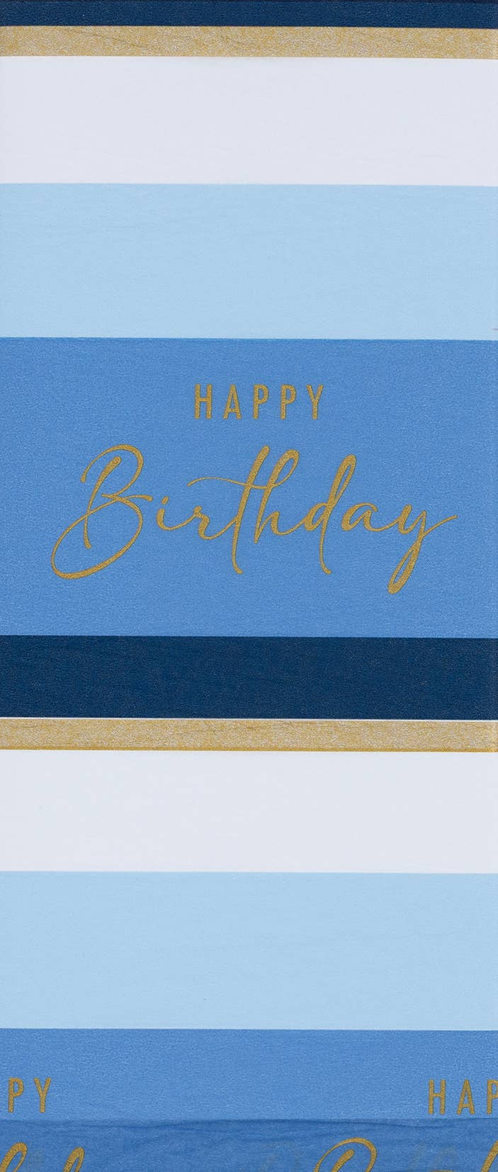 Tissue Patterned Birthday Stripe Blue