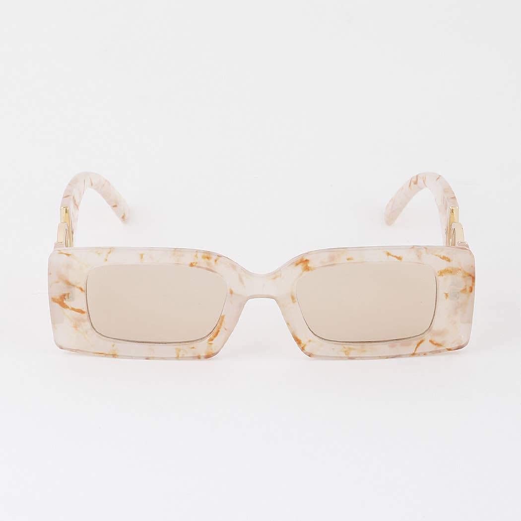 Lion Emblem Bulky Square Sunglasses