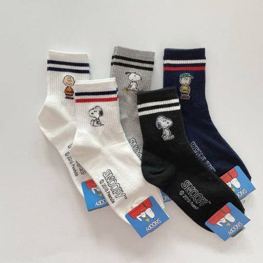 Peanuts Snoopy & Charlie Brown daily Crew Ankle Sock