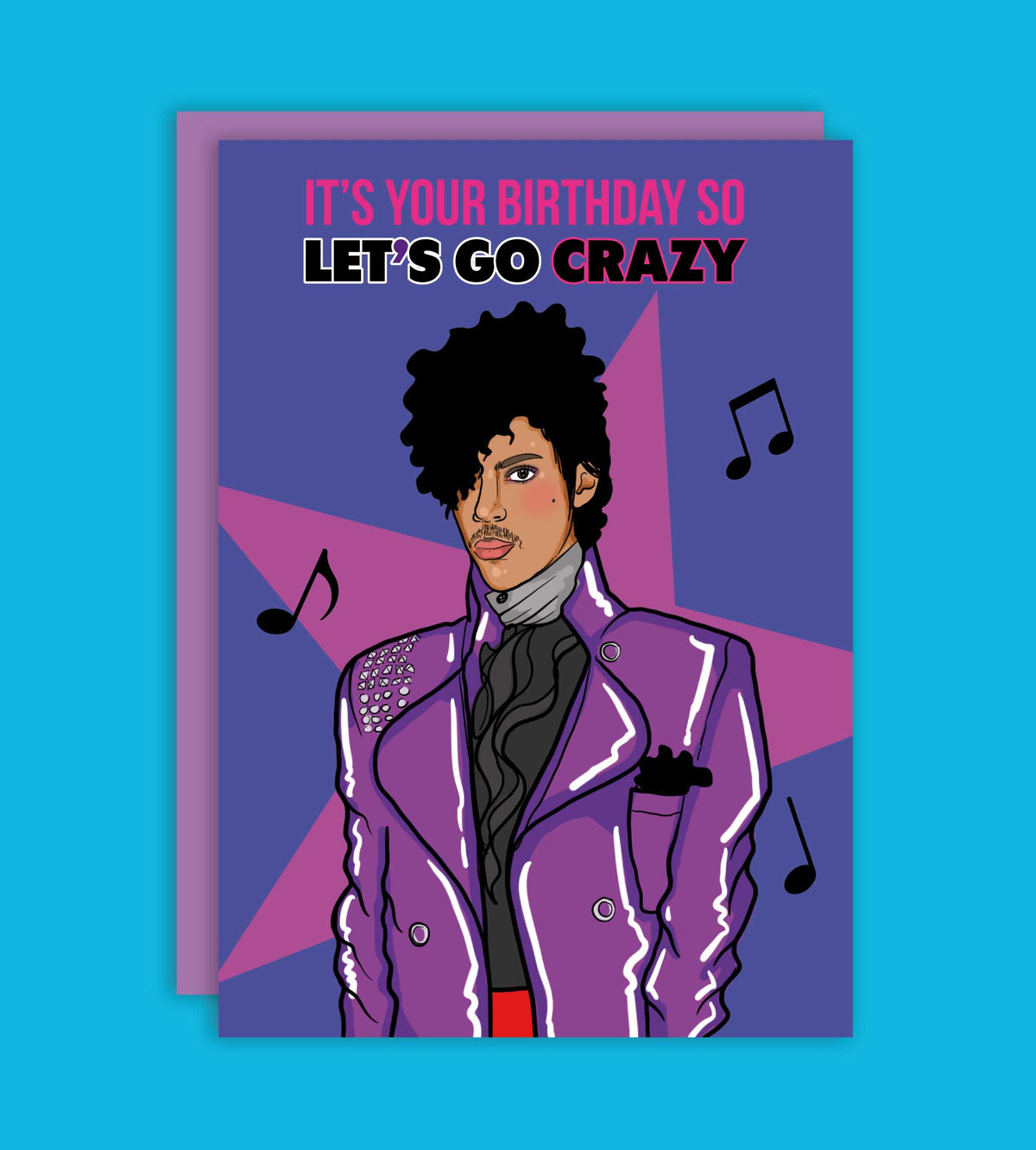 Let's Go Grazy 80's Birthday Greeting Card