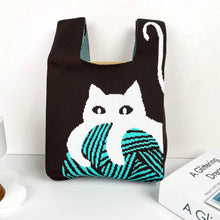 Load image into Gallery viewer, Wool Cat Knitted Handbag
