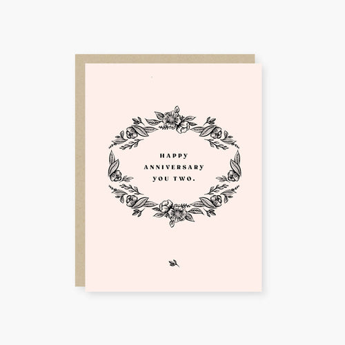 Vintage floral anniversary card - Front & Company: Gift Store