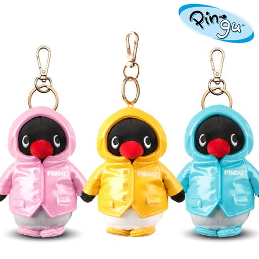 Restock! Pingu Raincoat Plush Keychain new color!