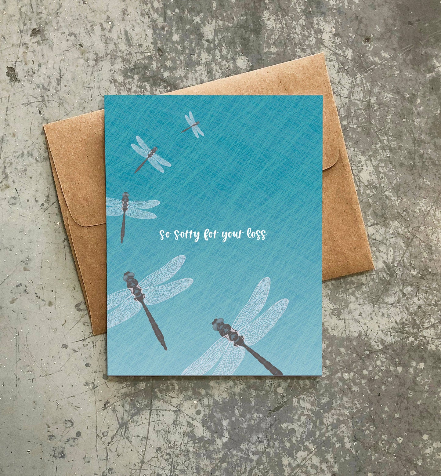 So Sorry Dragonflies Card