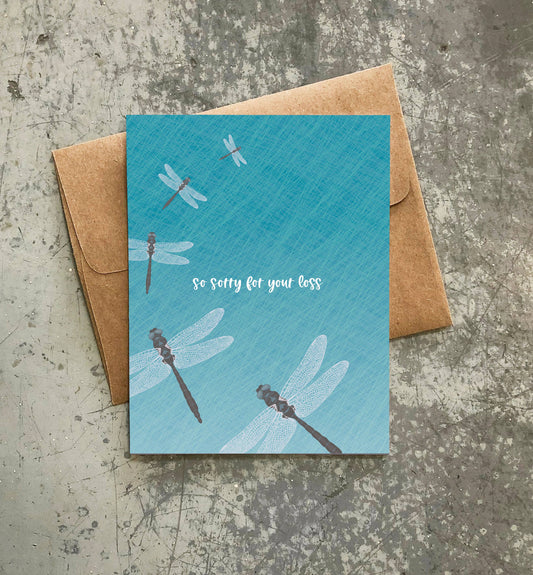 So Sorry Dragonflies Card