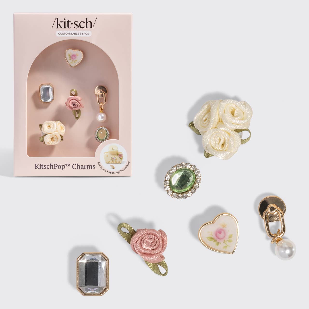 KitschPop Charms 6pc Set - Vintage Ivory