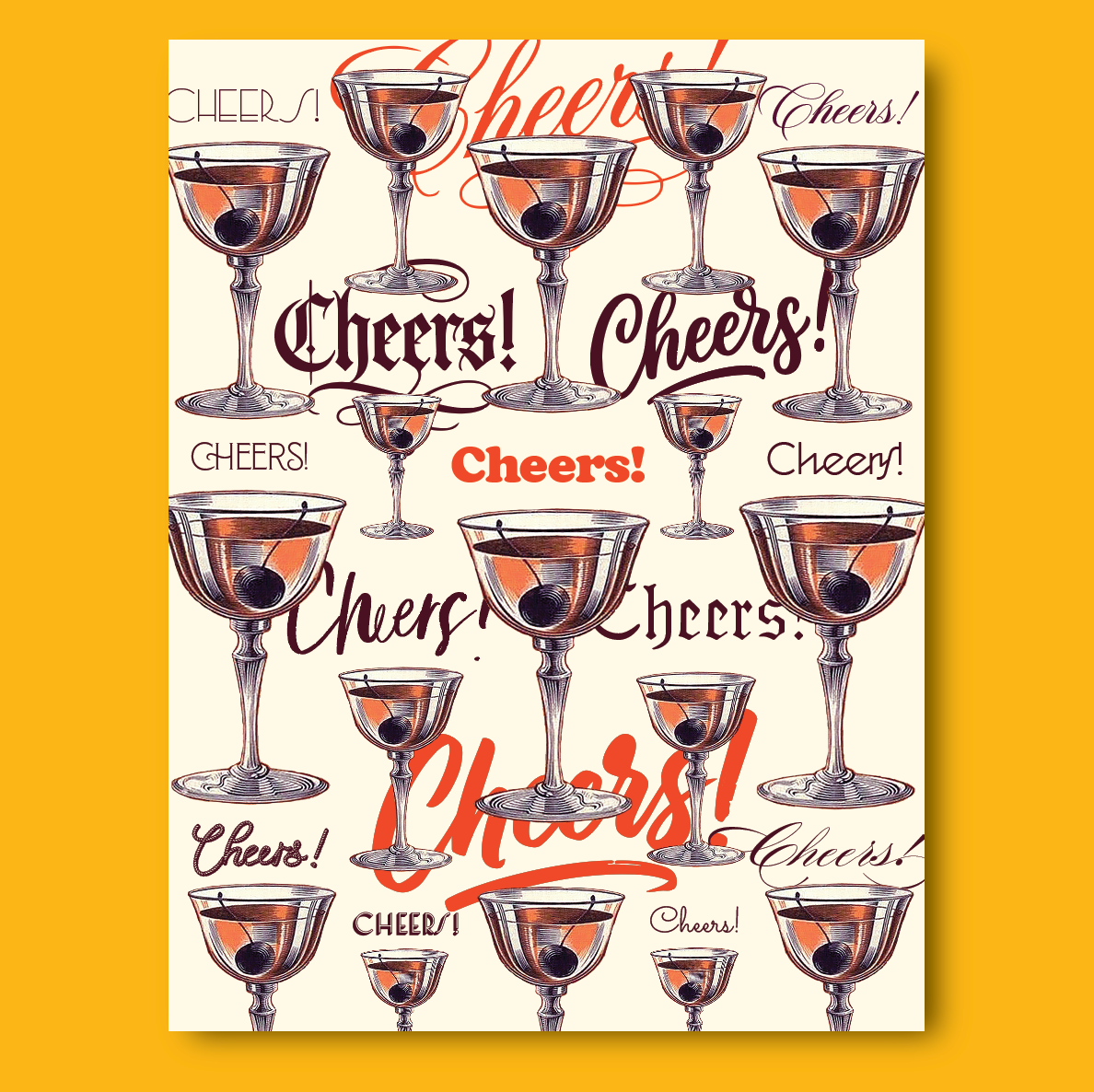 CHEERS MANY DRINKS! congrats