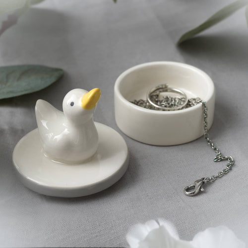 Send With Love Duck Ceramic Trinket Pot - Front & Company: Gift Store