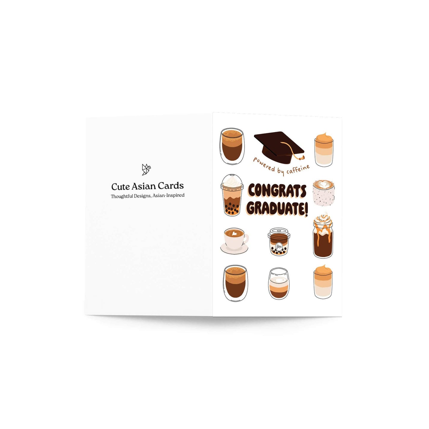 Coffee Graduation Card | Caffeine Drink Bubble Tea Congratulations