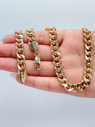 18k Gold Filled 9mmThick Cuban Link Chain - Front & Company: Gift Store