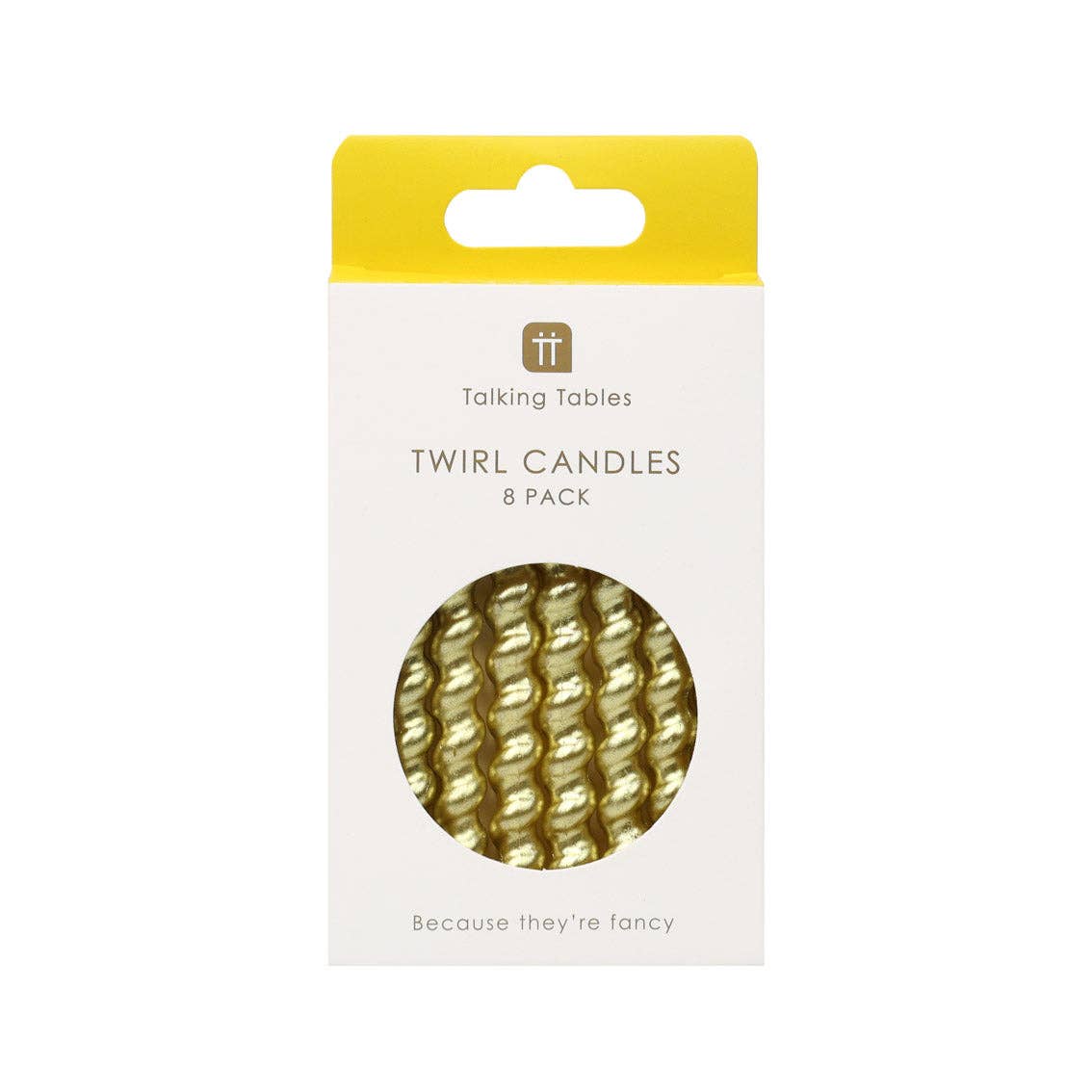 Gold Twirl Birthday Candles - 8 Pack | Birthday Party |