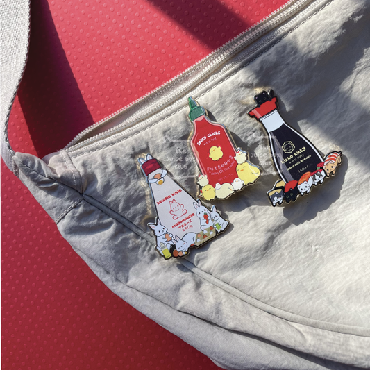 Asian Condiments Cute Enamel Pin