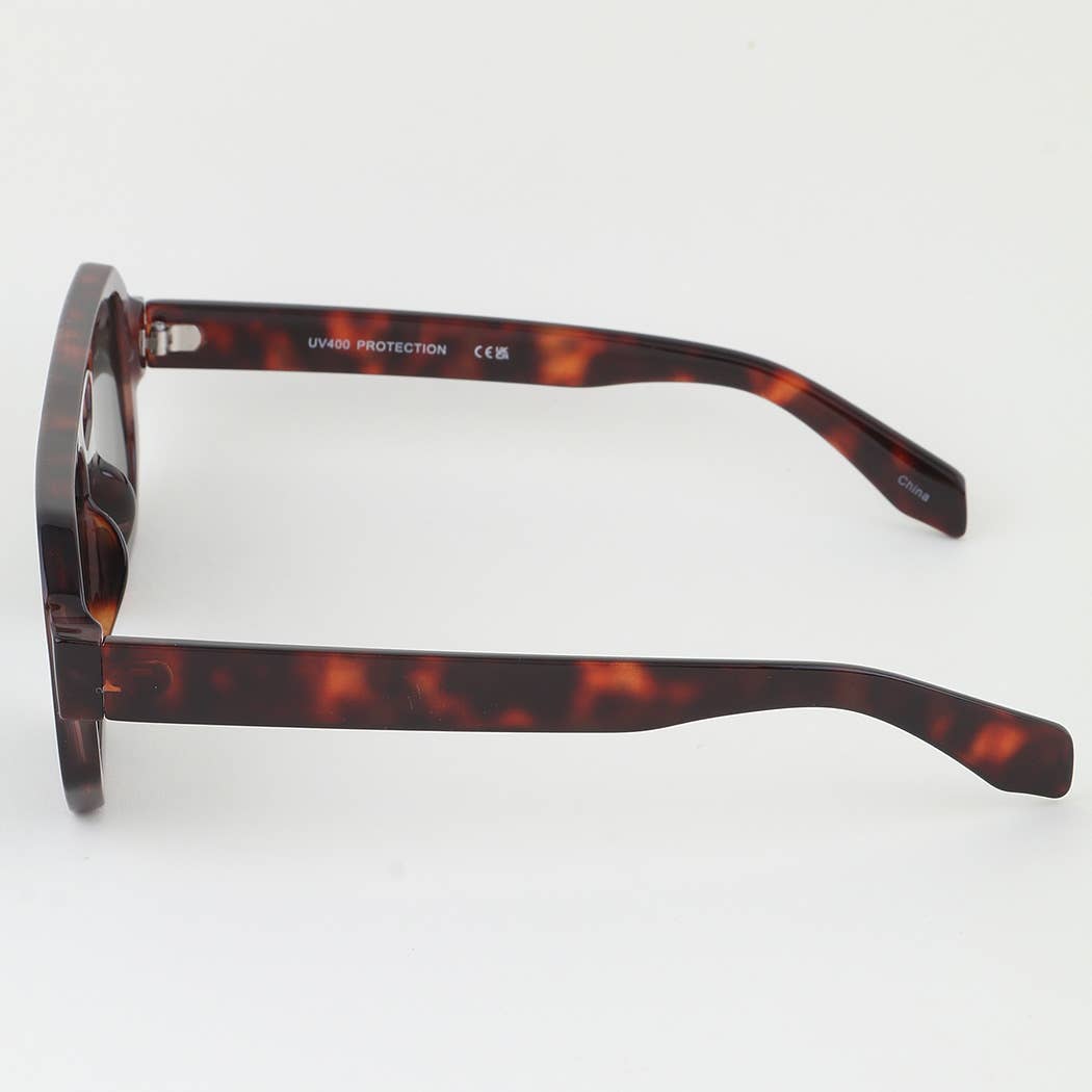 Bright Tortoise Aviator Block Sunglasses