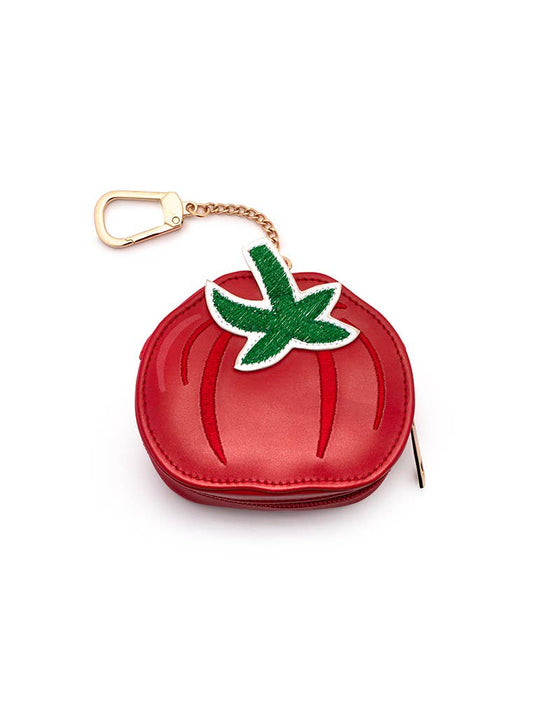 2-in-1 Bag Charm & Reusable Shopper Bag - Ripe Red Tomato