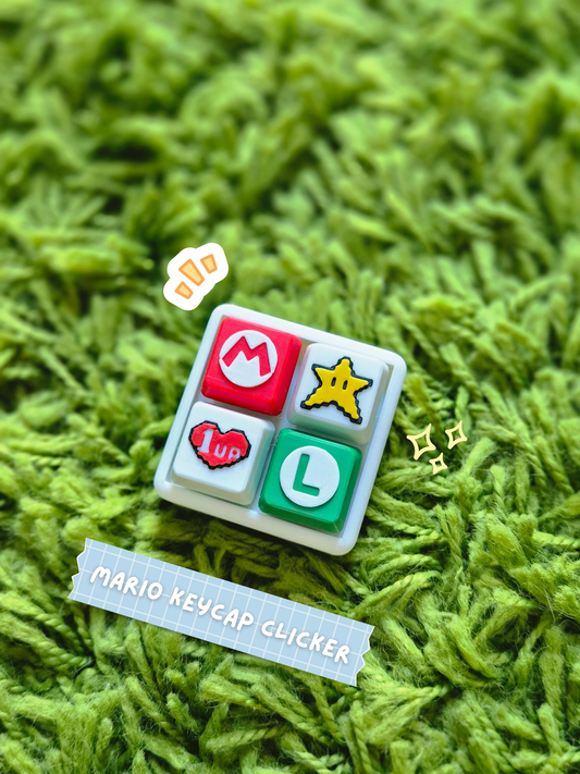 Mario Keycap Clicker Keychain