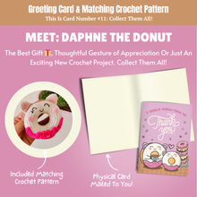 Load image into Gallery viewer, Thank You Card &amp; Donut Crochet Pattern
