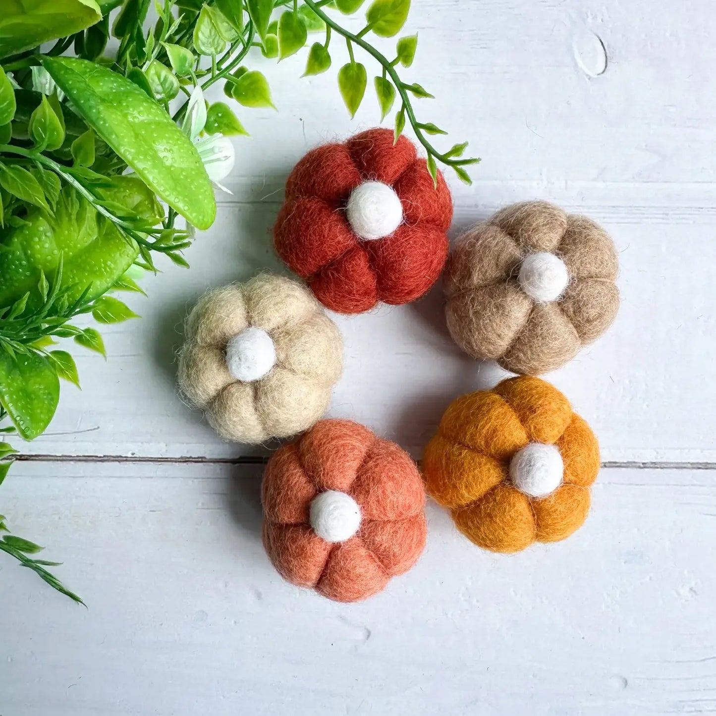 One Boho Felt Mini Pumpkin