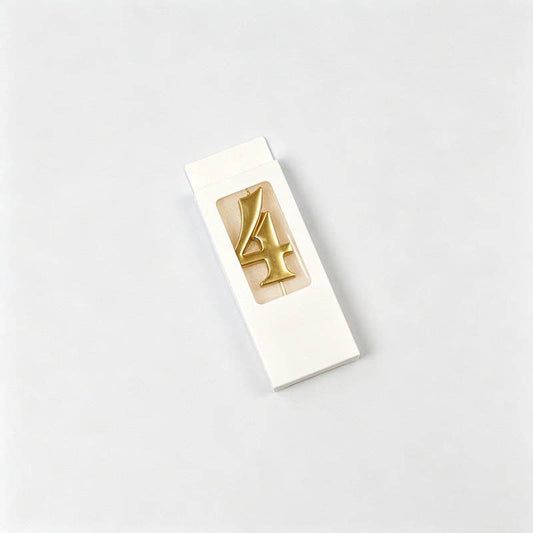 Gold Plated Number Birthday Candles