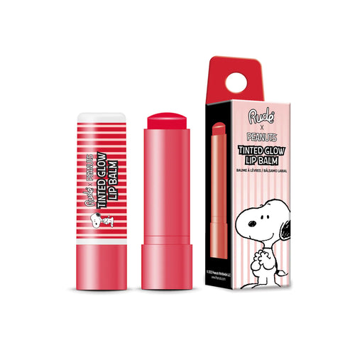 Peanuts Tinted Glow Lip Balm | Snoopy - Muted Red - Front & Company: Gift Store