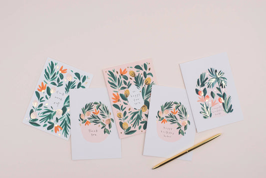 HAPPY BIRTHDAY TO YOU CARD FOILED BOTANICAL GREETING CARD
