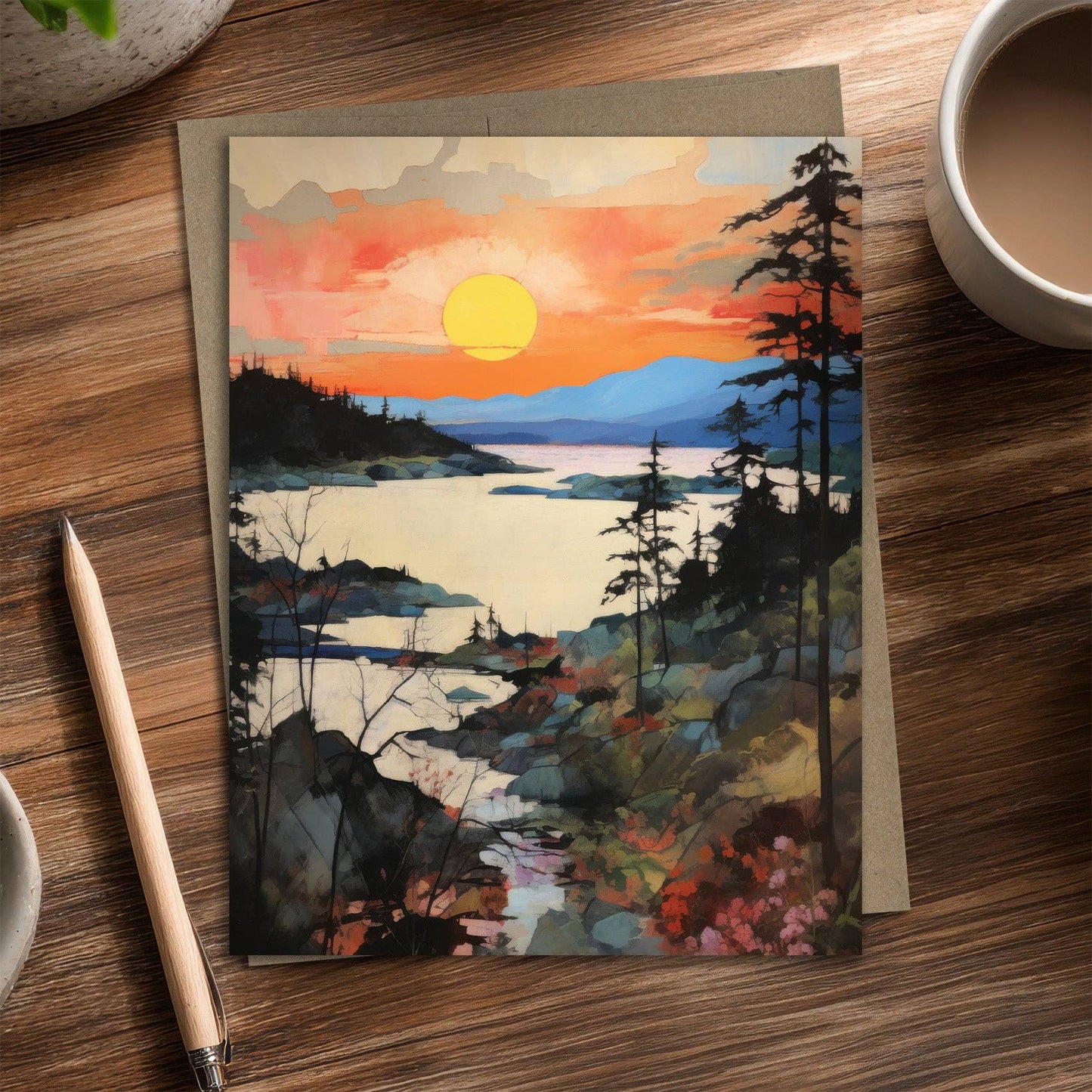 Sunrise River Blank Notecard