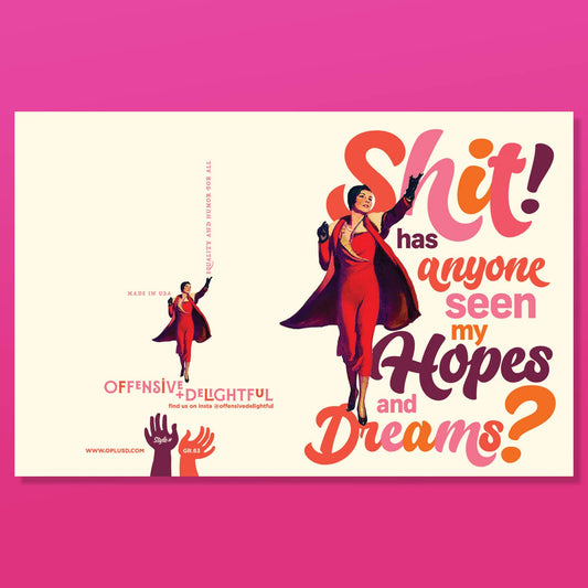 HOPES AND DREAMS funny card