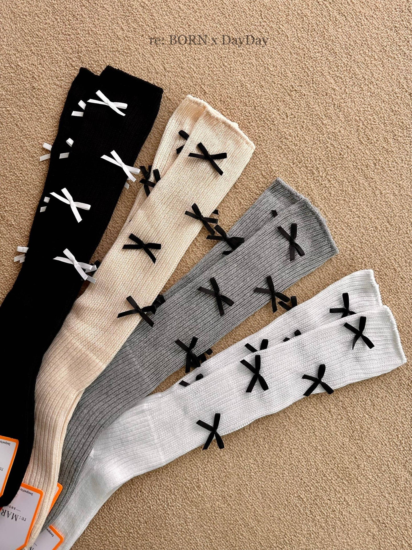 Hot Trendy Balletcore Ribbon Knee Socks