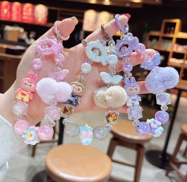 Labubu Beaded mobile phone chain Labubu bag pendant