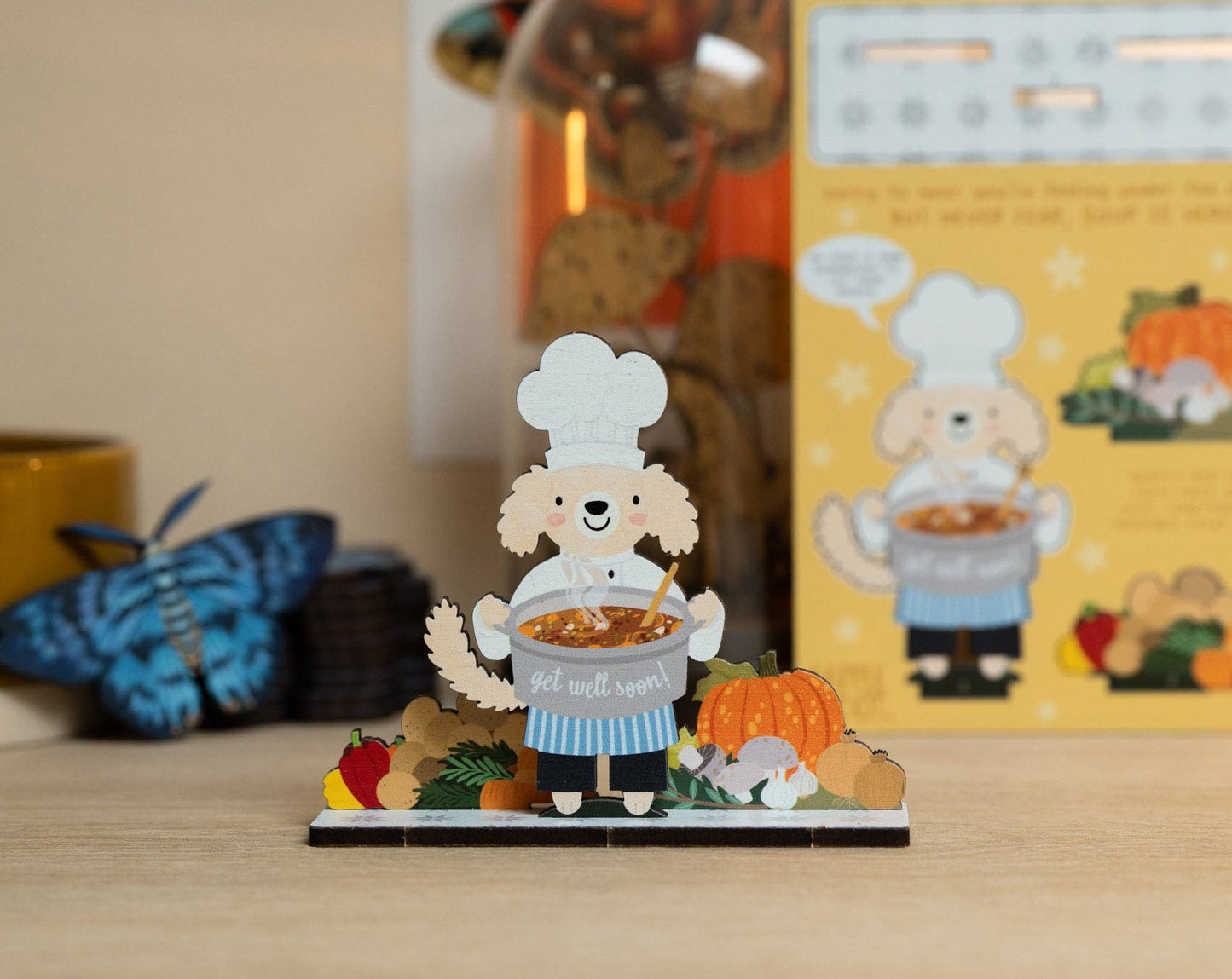 GET WELL SOON CHEF POP OUT CARD