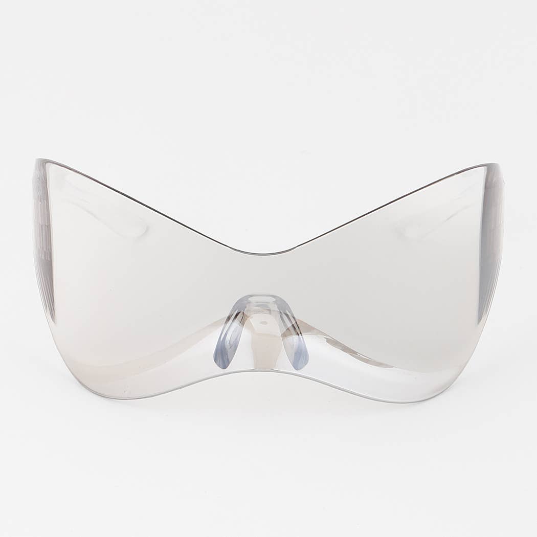 Wavy Oversized Shield Sunglasses