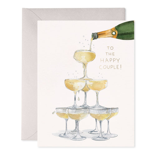 Champagne Tower Wedding Greeting Card – To the Happy Couple - Front & Company: Gift Store