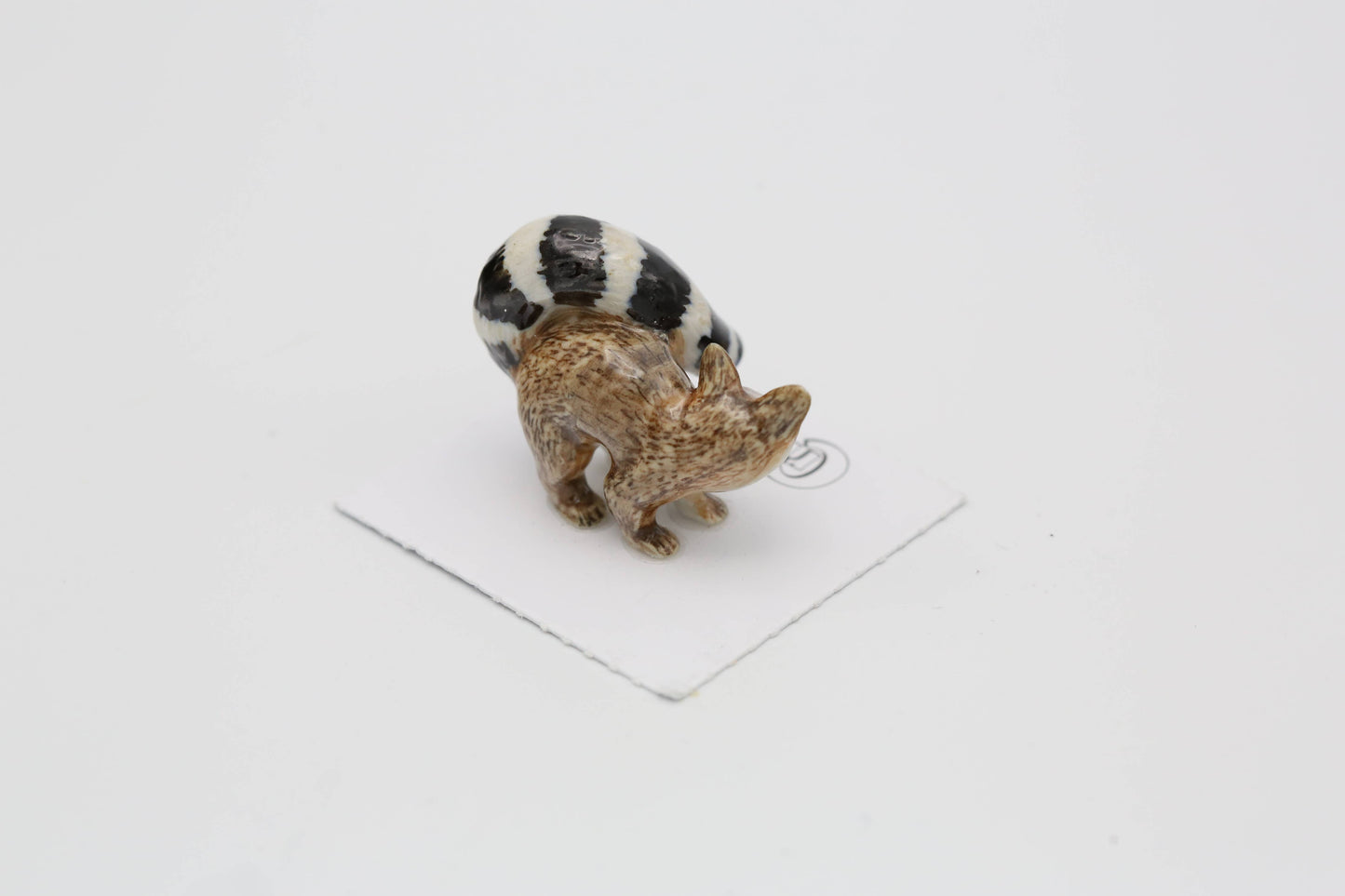 Miner Ringtail Cat Porcelain Miniature