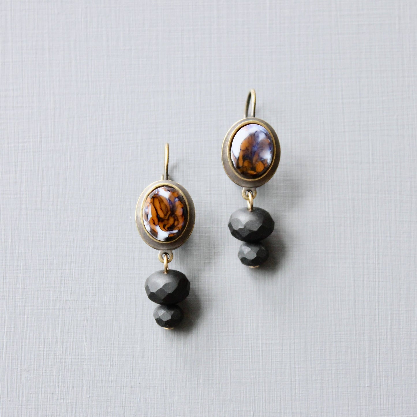 JLTE05 vintage glass earrings